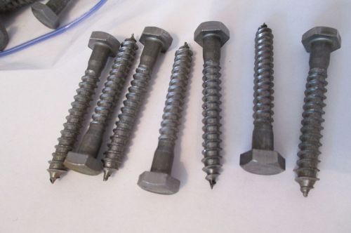 (30) new hex lag screw 1/2&#034; by 2&#034; steel furniture co. overstock free shipping for sale