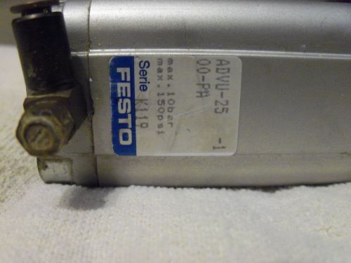 FESTO PNEUMATIC CYLINDER  ADVU-25-100-PA SERIE K119 USED