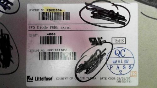 740-PCS TRANSIENT VOLTAGE SUPPRESSOR (TVS) 33V 600W LTTLFUSE P6KE33A 6KE33