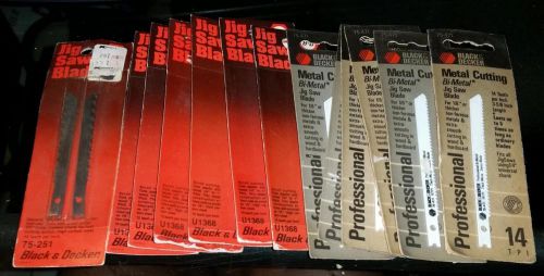 13qty  Black and Decker Jigsaw Blades Carded NOS U1368 75-251 75-471