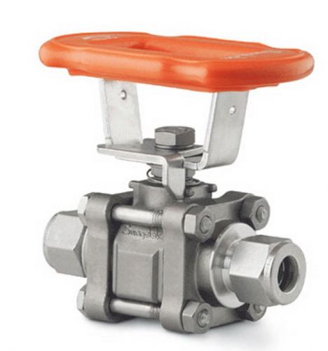 SWAGELOK SS-63TS8-JK Ball Valve, Reinforced PTFE Seats, 1/2 in. Swagelok Tube