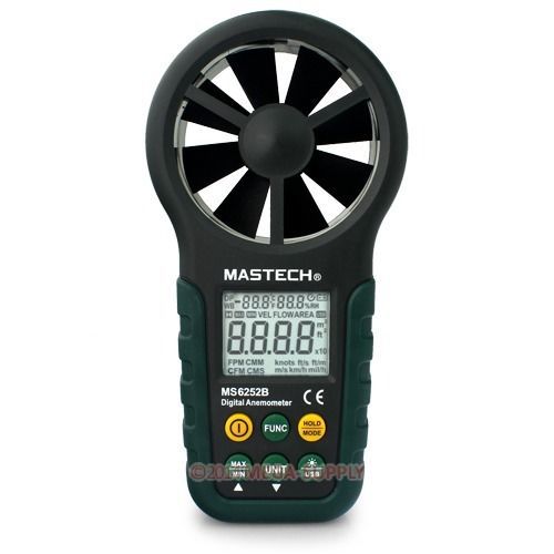 Digital Anemometer Wind Speed Meter Thermometer+Usb Port +CFM High-Performance