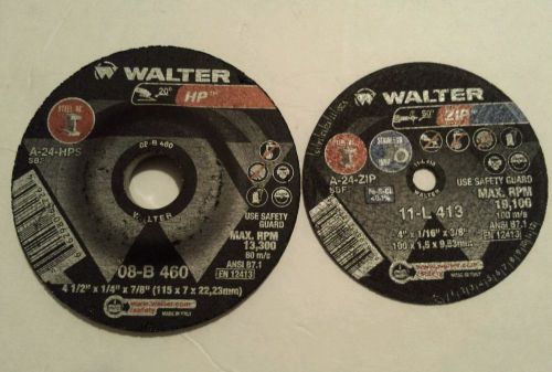 WALTER GRINDING WHEELS LOT 2.    08-B 460 &amp; 11-L 413 NEW