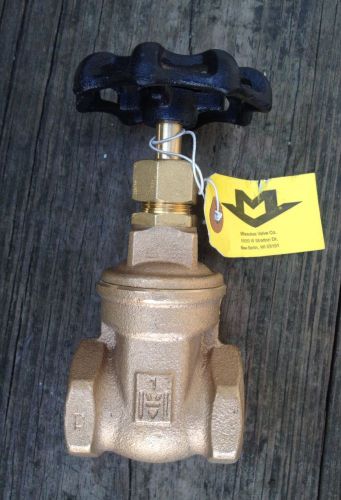 &gt;NEW&lt; 1&#034; Hammond Threaded Brass Gate Valve IB645