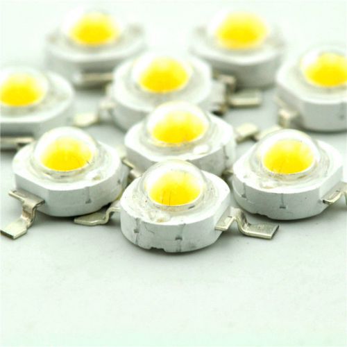 100 PCS 1W Led Chip High Power LED Beads 100-110LM White NEW