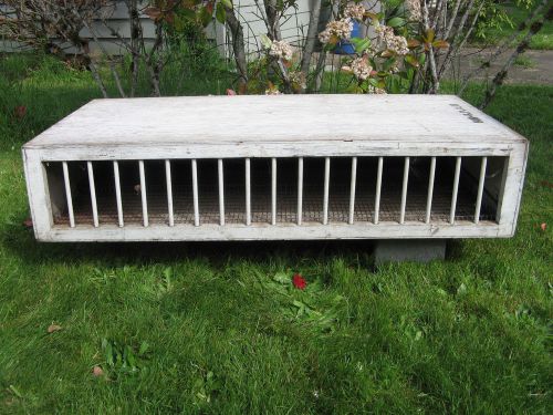 WOOD CHICKEN/PIGEON CRATE COOP -Pigeon Racing Club- VINTAGE COFFEE TABLE CAGE