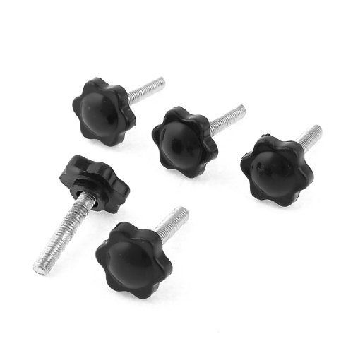 43mm height m6 x 30mm thread pentagram head clamping knob grip 5 pcs for sale