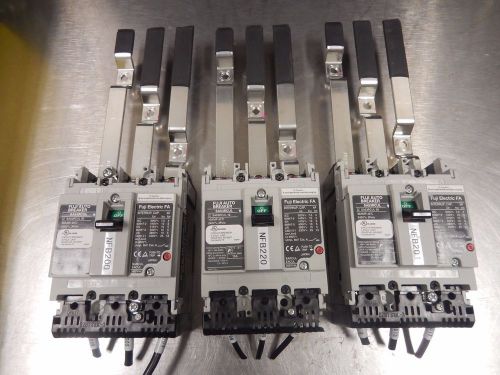 Lot of 3 Fuji Auto Circuit Breaker SA53RCUL 10AMP, 240v, 3 Pole SA53R