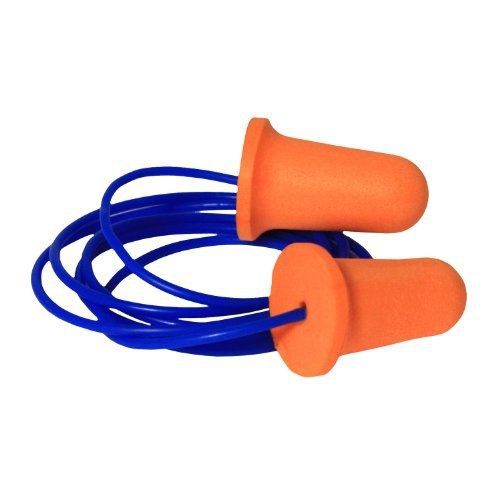 Radians FP81 Deviator 33 Disposable Corded Foam Bell Shaped NRR 33 Earplugs,