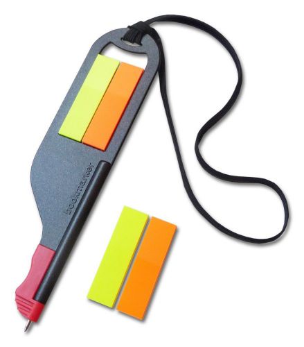 Everyday Innovations Bookmarker Flag Pen And Bookmark 100 Self Stick Flags Bl...