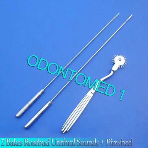 2 Pcs Bakes Rosebud Urethral Sounds 2mm+3mm,Pinwheel