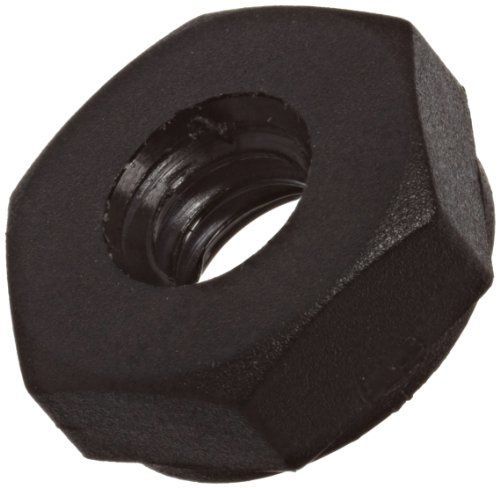 Small Parts Nylon 6/6 Small Pattern Machine Screw Hex Nut, Black, #4-40 Thread