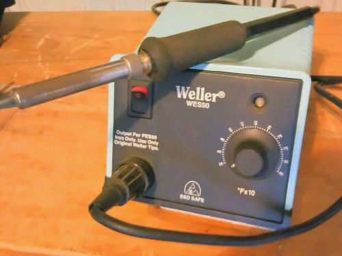 WELLER WES50 SOLDERING STATION AND IRON TESTED WORKING