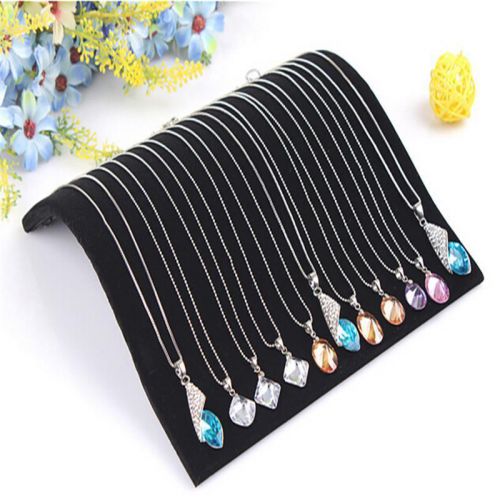 Velvet Necklace Chain Pendant Display Jewelry Organizer Stand Holder QW