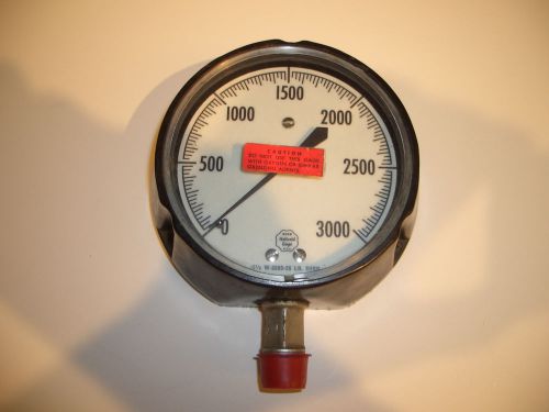 Acco hellcoid gage 0 - 3000 psi pressure guage for sale