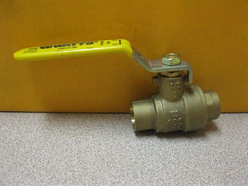 Watts 1/2&#034; Sweat On Ball Valve NEW FREE SHIPPING Box A-21