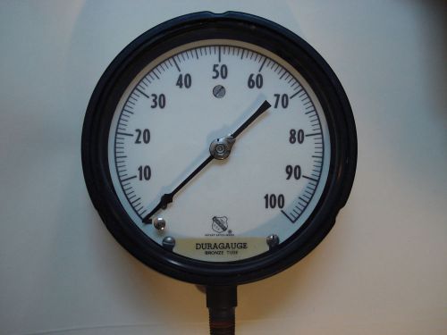 Ashcroft Duragauge Bronze Tube 5&#034; Pressure Gauge   0-100 psi.