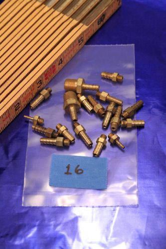 Lot of Eighteen Mini Brass air Adapters