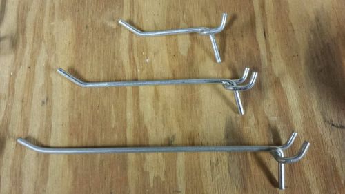 BULK (158.Pack) Asst. Metal Peg Hooks   6&#034;, 4&#034;, 2&#034;  Pegboardl. 158 pcs. Steel.