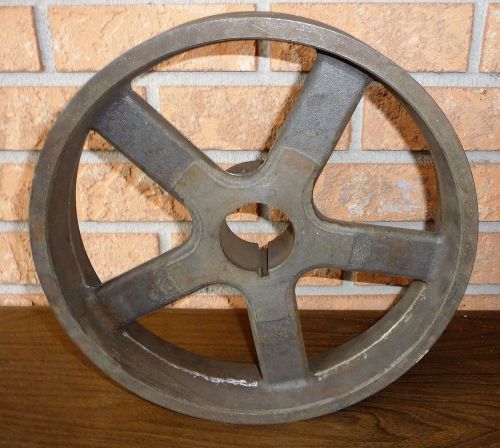 Antique Cast Iron Flat Belt Pulley, Hit n Miss, 12 3/8&#034; OD,  2 1/2 Face width&#034;