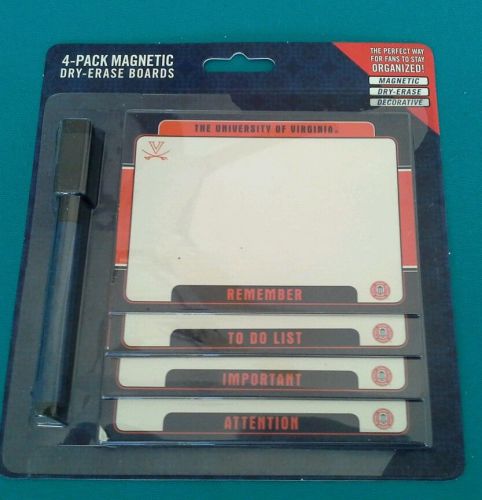 TURNER OFFICIALLY LICENSCED 4 PACK MAGNETIC VIRGINIA CAVALIERS DRY ERASE BOARDS