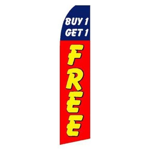 Buy One Get One Free Fireworks Swooper flag 15&#039; Feather Banner + Pole made USA