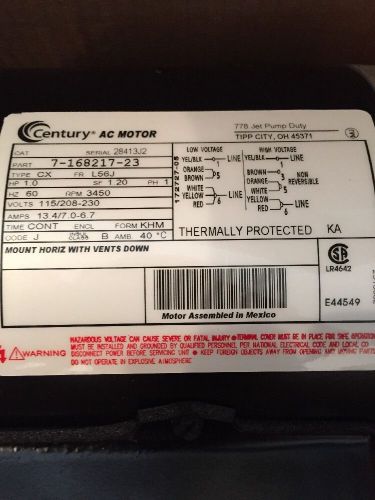 Century AC Motor 7-168217-23 (#1)