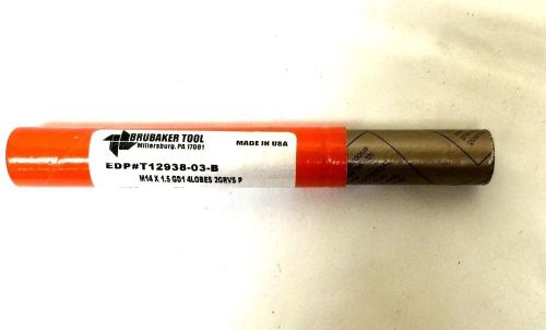 Brubaker tool m14 x 1.5 gd1 4 lobes 2grvs p usa edp#t12938-03-b for sale