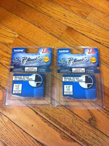 2-PACK Genuine Brother TZE2312PK Label Tape TZE231 TZ-231