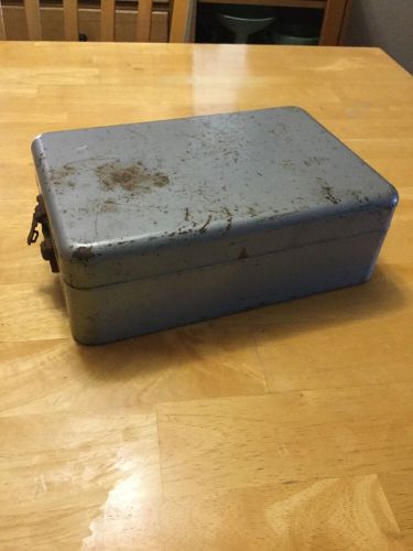 Vintage Metal Lock Box Monthly Organizer With Keyed Lock