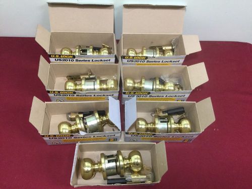 Kwikset grade 2 passage knobsets, brass finish set of 7 - locksmith for sale