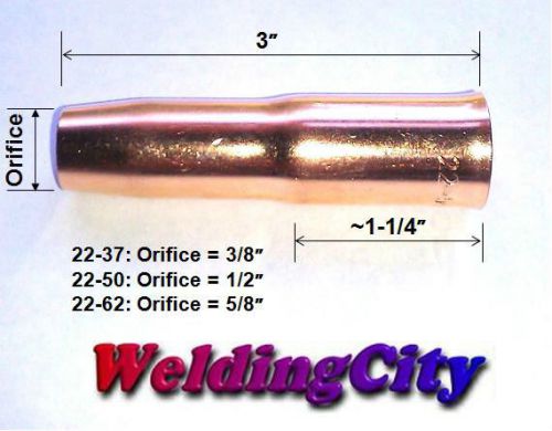 5 nozzles 22-50 1/2&#034; tweco #2-#4 &amp; lincoln 200-400amp mig welding guns for sale