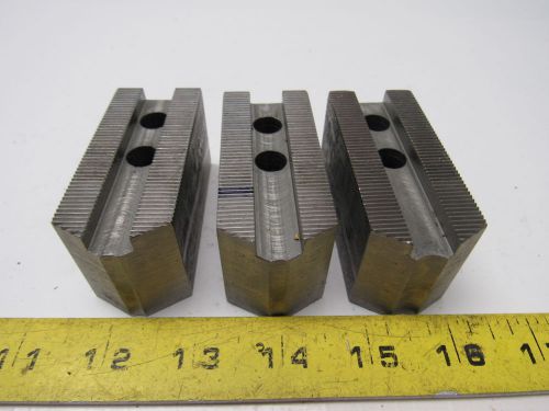 Dillion KW6 Custom Serrated Lathe Chuck Soft Jaws 0.625&#034; OD Radius Set of 3