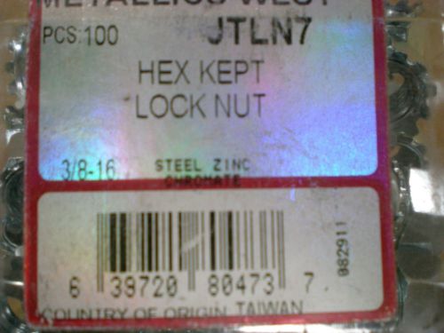 3/8-16 Keps nut (K-nut) (100pcs) Zinc