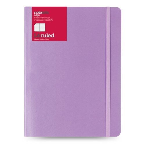 Letts Noteletts Edge Notebook, Medium, Ruled, Purple, 6.5 x 4.375 Inches, 192