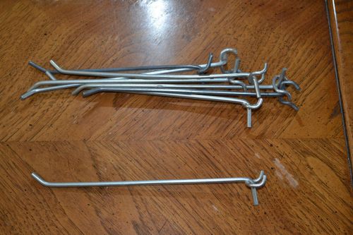 Lot of 8 peg board hooks - 8&#034; x 1/8&#034;.