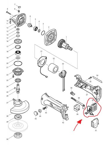 Makita Controller for DGA452 DPJ180 XNJ01 XAG01 DJN161  620243-4