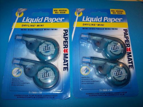 4 X PAPERMATE DRYLINE MINI CORRECTION FILM