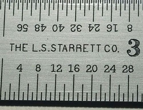 Starrett C304SRE-6 Semi-Flexible Steel Rule with 4R Inch Graduations