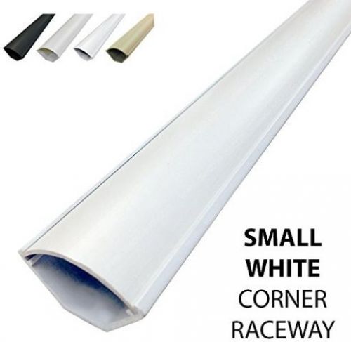 Small corner duct cable raceway (1075 series) - 5 feet - white for sale