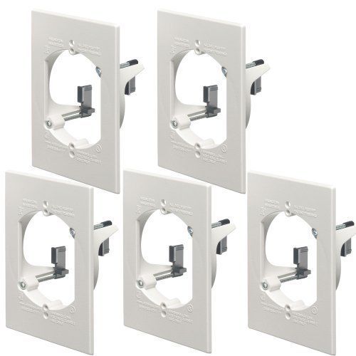 Arlington LV1RP-5 Low Voltage Quick Mount Mounting Bracket 5-Pack, 1-Gang