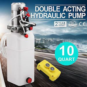 DOUBLE ACTING HYDRAULIC PUMP DUMP TRAILER RESERVOIR CONTROL KIT PUMP POWER