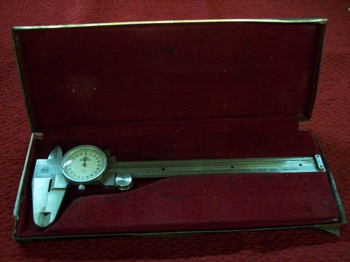 Vintage NSK DC-6 6&#034; Dial Caliper Micrometer .001 Hardened Stainless Steel