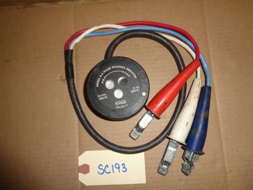 Knopp Model K-3 Phase Sequence Indicator Multi-Volt 60-600 Volts - SC193