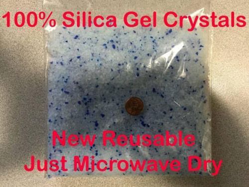 SILICA GEL DESICCANT CRYSTALS BULK MOISTURE ABSORB 6 OUNCES MICROWAVE REUSABLE