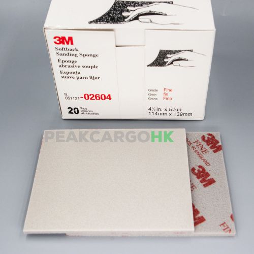 New 20-pkg 3m softback sanding sponge hand abrasive sheet fine grit 240-320 uk for sale