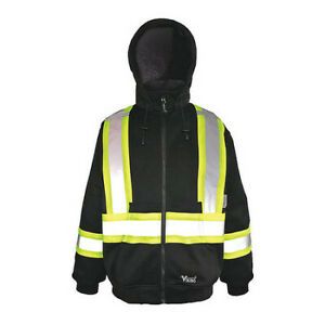 VIKING 6421BK-M Safety Hoodie,Cotton-Lined,M