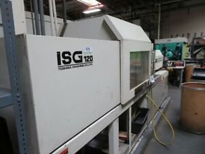 120 TON, 8.1 OZ TOSHIBA MODEL ISG120V10-5A  INJECTION MOLDING MACHINE NEW 1996