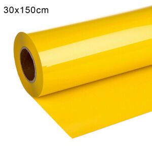30x150CM PVC Heat Transfer Vinyl Film Printing Crop For Sportswear Decor Yellow