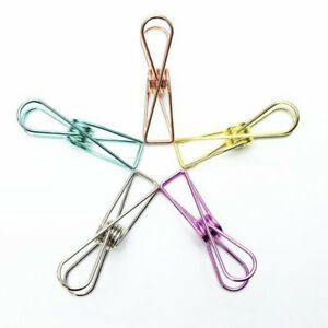 10 Pcs Metallic Wire Spring Binder Clip Long Tail Grip Clip DIY Office Paper